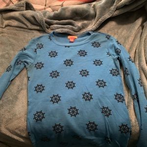 Nautical wheel blue thermal